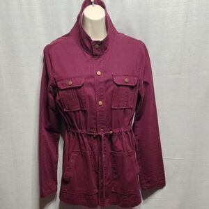 Women's Utility Jacket in Rich Burgundy